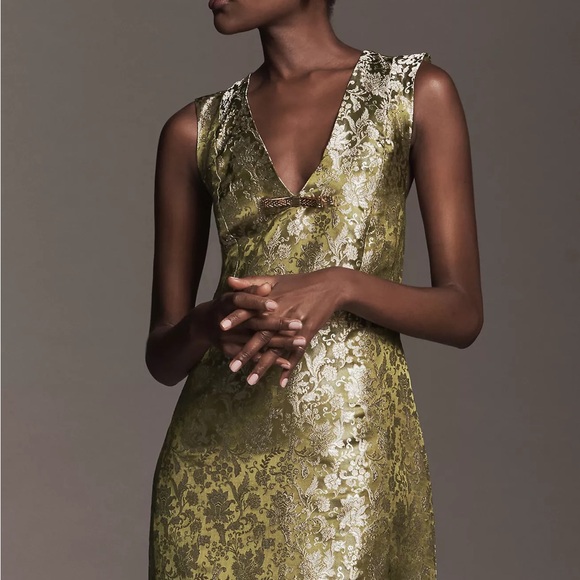 Anthropologie Maeve Sleeveless Brocade Shift Mini Dress Size L - Picture 3 of 8